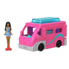 Barbie Mini BarbieLand 1.5-inch doll sits in the driver seat for driving play.