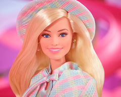 Barbie The Movie doll in pastel jacket and skirt for collectors