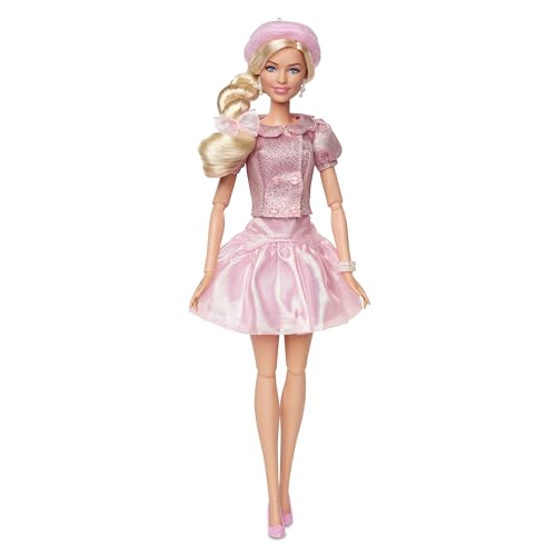 Barbie movie doll pink blouse and tutu skirt, ready for tribute displays.