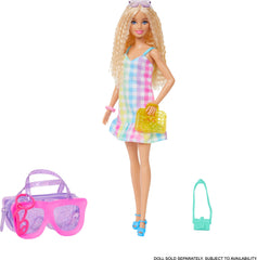 Barbie multicolor gingham dress ideal for sunny picnics and fresh outfits.