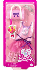 Barbie My First Barbie dance accessories including slippers, tiara, bouquet for imaginative play.