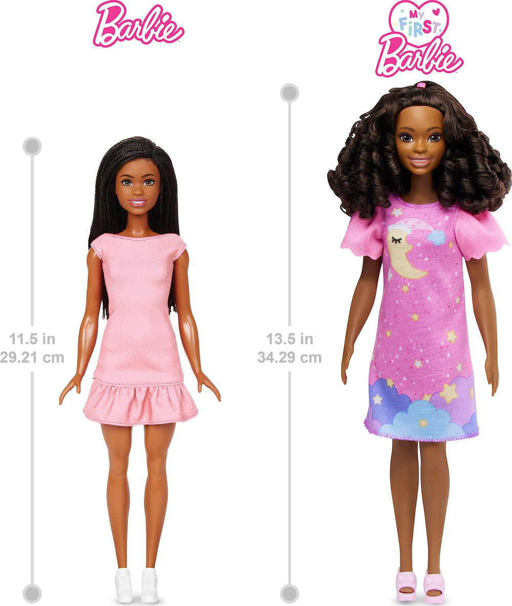 Barbie My First Brooklyn doll in bedtime outfit for cozy storytelling moments.
