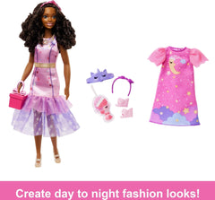 Barbie My First Brooklyn large brush helps kids practice dexterity while styling.