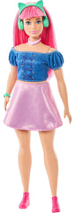 Barbie Mysteries Daisy doll in blue top supports scene recreation and role play.