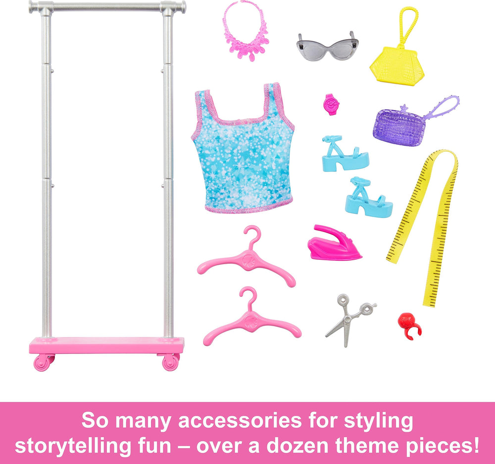 Barbie On-set Stylist doll top and outfits for creative styling sessions