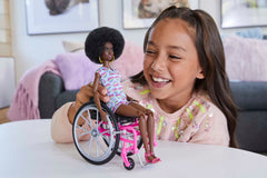 Barbie orange ramp helps in/out of the Dreamhouse during imagination.
