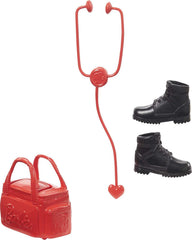 Barbie paramedic doll in petite body for approachable play.