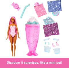 Barbie Pop Reveal cream-topping lid invites curious unboxing moments for imaginative play.