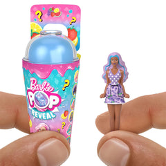Barbie Pop Reveal Doll packaging opens to reveal a surprise fashion accessory for imaginative play.