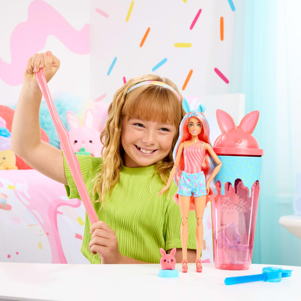 Barbie Pop Reveal Shakes Series cup for unboxing and scent-filled fun.