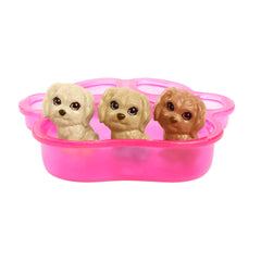 Barbie puppy carrier keeps pups secure for on-the-go adventures.