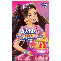 Barbie Rewind doll VHS packaging enhances vintage-themed display appeal.