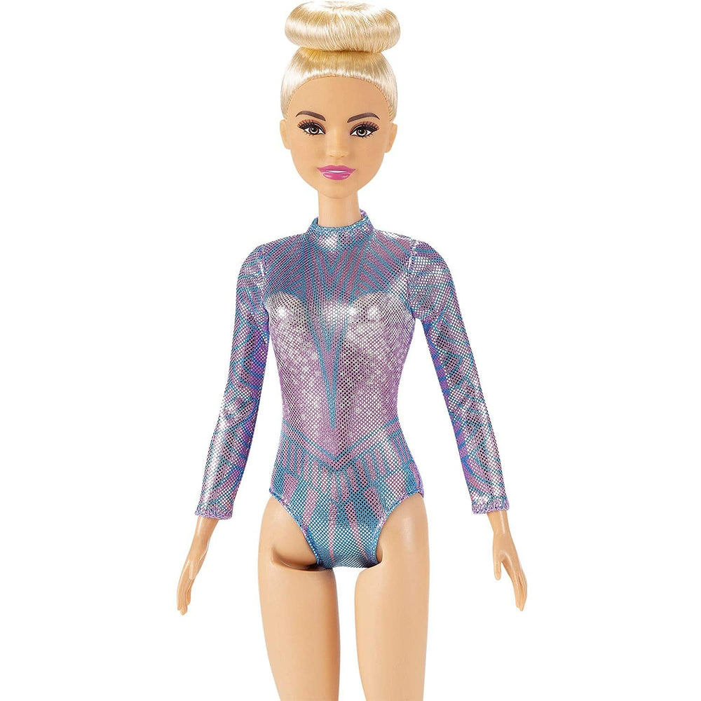 Barbie doll with bun updo suited for stage-ready appearances.