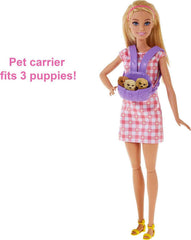 Barbie supplies help nurture and care for the puppies.