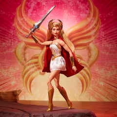 Barbie She-Ra flowing red cape in a posed display pose.