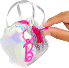 Barbie shell-shaped purse with clip adds portable storage to playtime
