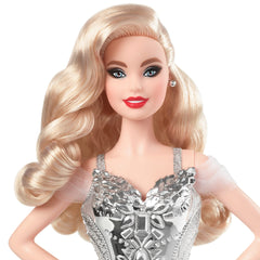 Barbie Signature 2021 Holiday doll tulle peplum adds volume and festive movement