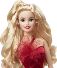 Barbie Signature 2022 Holiday Doll full skirt with tulle and satin petals for dramatic flair