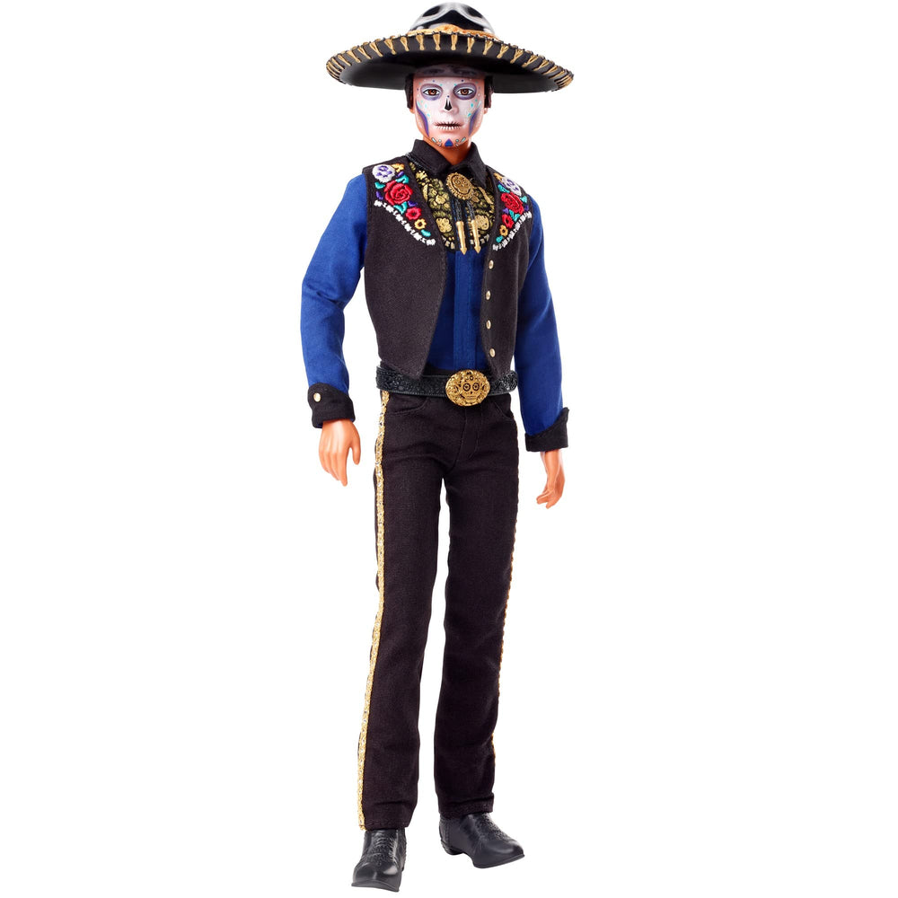 Barbie Signature Día De Muertos Ken in charro shirt and vest for stylish display