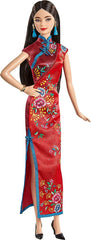 Barbie Signature Lunar New Year doll in red cheongsam ideal for display and gifting to collectors.