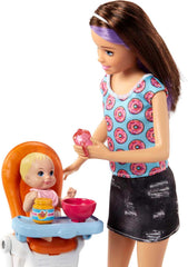 Barbie Skippers Babysitters Inc crib with spinning mobile supports soothing pretend naps