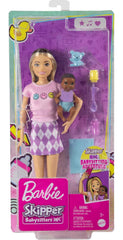 Barbie Skipper outfit with graphic tee and argyle skirt for versatile play.