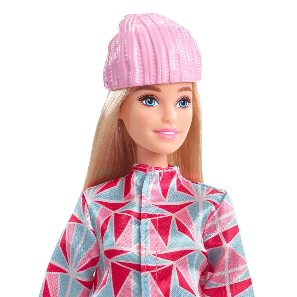Barbie snowboarder doll gloves enhance grip during pretend snowboarding sessions.