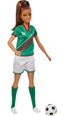Barbie soccer doll cleats ready for action-packed moments