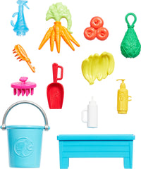 Barbie Stable Playset: brush and comb help grooming play.