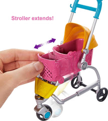 Barbie Stroll 'n Play Pups handbag keeps a pup close.