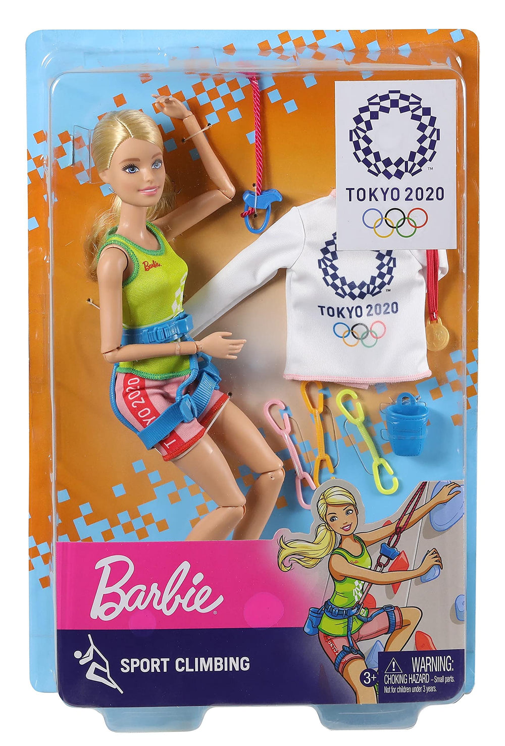 Barbie Tokyo 2020 sport climber action pose promotes imaginative play and gifting