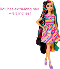 Barbie Totally Hair doll metallic blouse adds glamorous contrast to outfits.