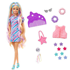 Barbie Totally Hair star print dress showcases trend-inspired style possibilities