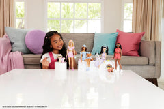Barbie Twinning Looks duo wearing pink heels and accessories for imaginative styling