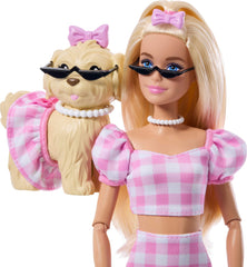 Barbie Twinning Looks puppy in a ruffle skirt with a bow for charming storytelling