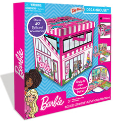 Barbie ZipBin 40 dream house toy box keeps dolls organized and ready for play.