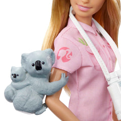 Barbie zoologist baby figure supports caregiving storytelling