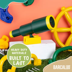 Barcaloo Backyard telescope toy adds nautical imagination to treehouse adventures.