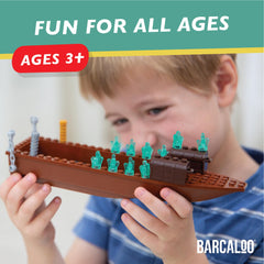 Barcaloo lego-compatible bricks for seamless mixing with LEGO