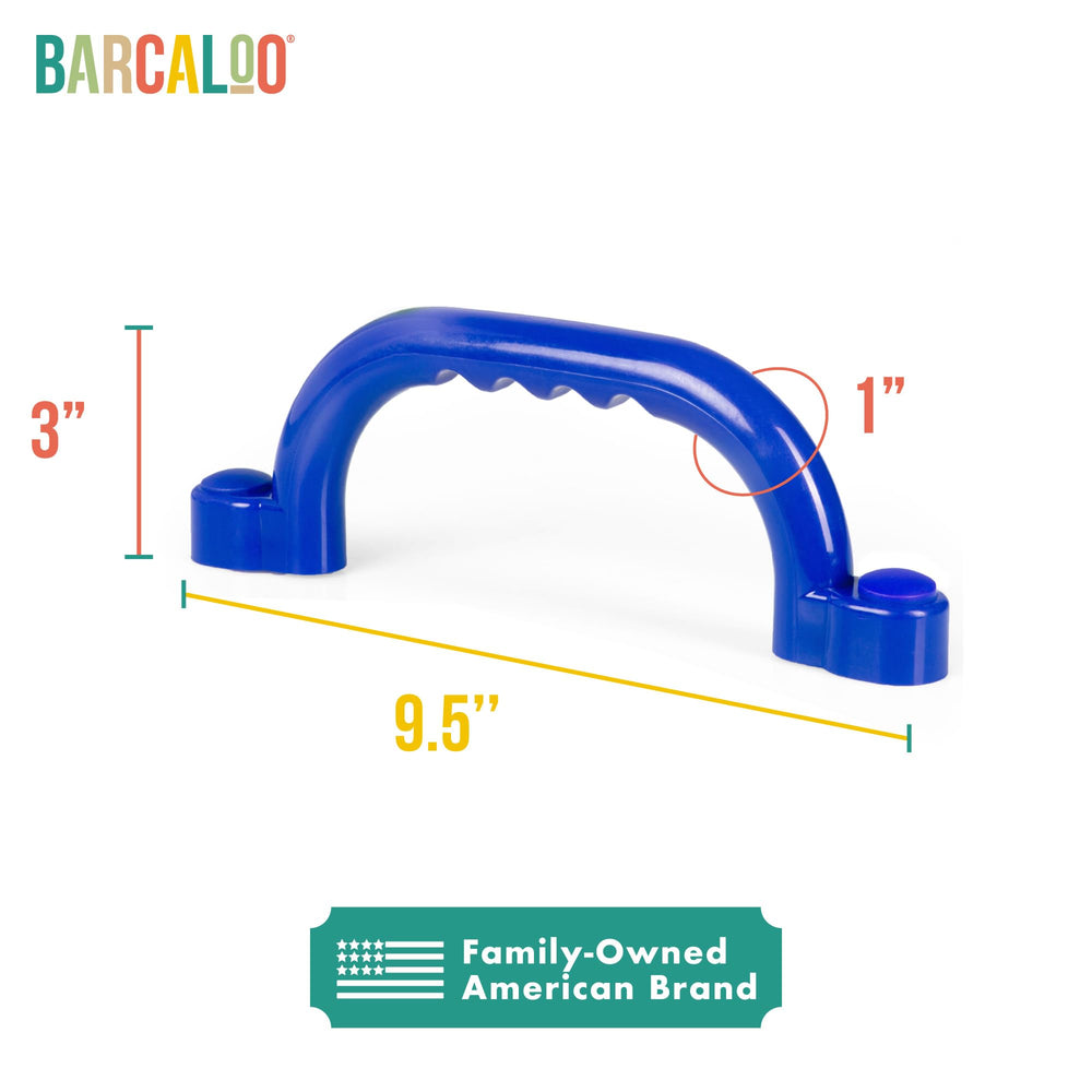 Barcaloo plastic tree house safety handle provides extra stability during outdoor play.