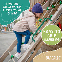 Barcaloo safety handle for monkey bars enhances grip and confidence.