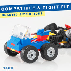 Barcaloo windshields and tires kit enabling clear visibility and smooth rolling vehicles.