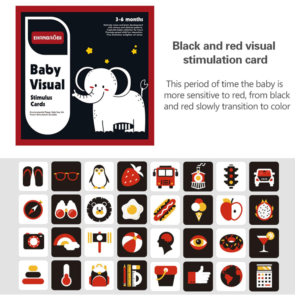 BARMACO high-contrast flashcards 6-12 months featuring abstract shapes
