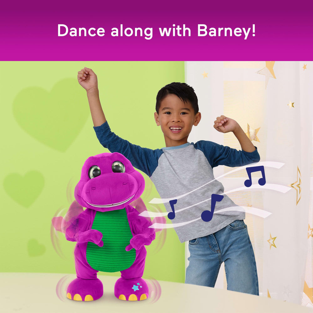 Barney's World sings 3 songs and 30 phrases for interactive fun.