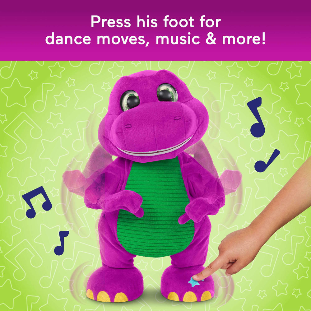 Barney's World plush with glowing heart hands for expressive play.