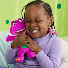 Barney plush with embroidered face for a friendly, inviting look.