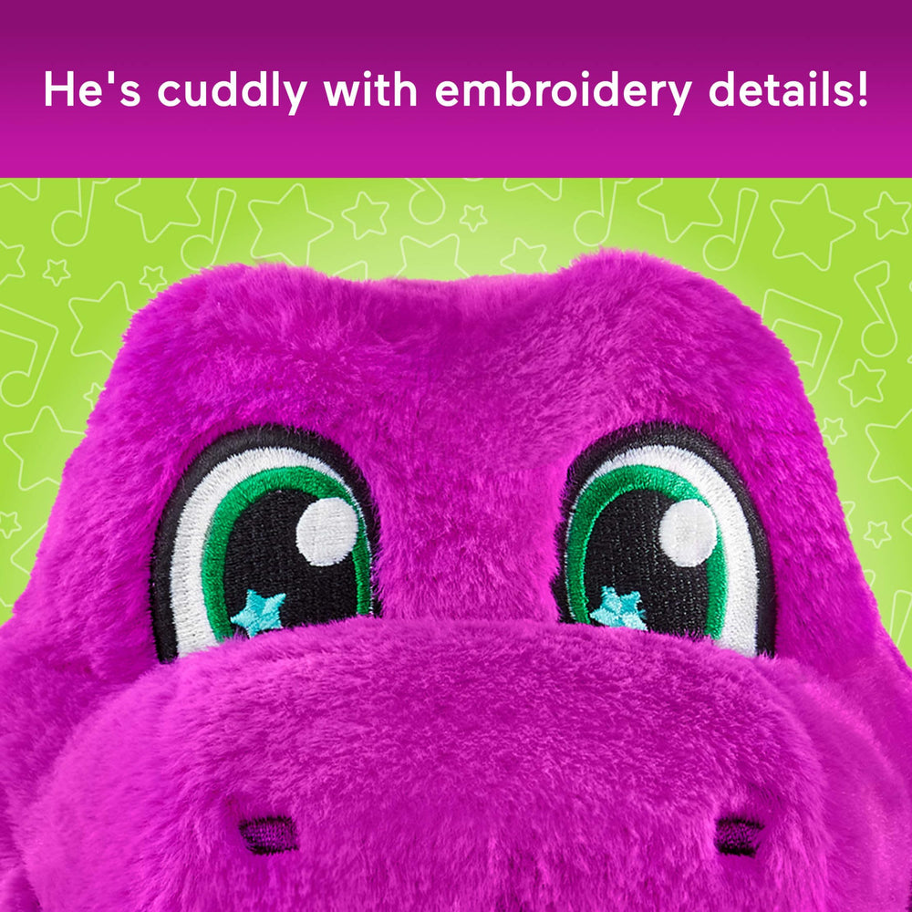 Barney’s World ages-2-plus plush supports language and social play.