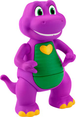 Barney's World heart-hands light-up heart feature offers a playful gift.