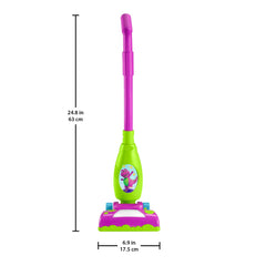 Barney's World Clean Up Vacuum battery compartment access for quick setup.