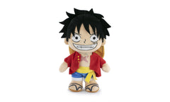 BARRADO One Piece Luffy 28 cm plush, ultra-soft cuddle toy for playtime.